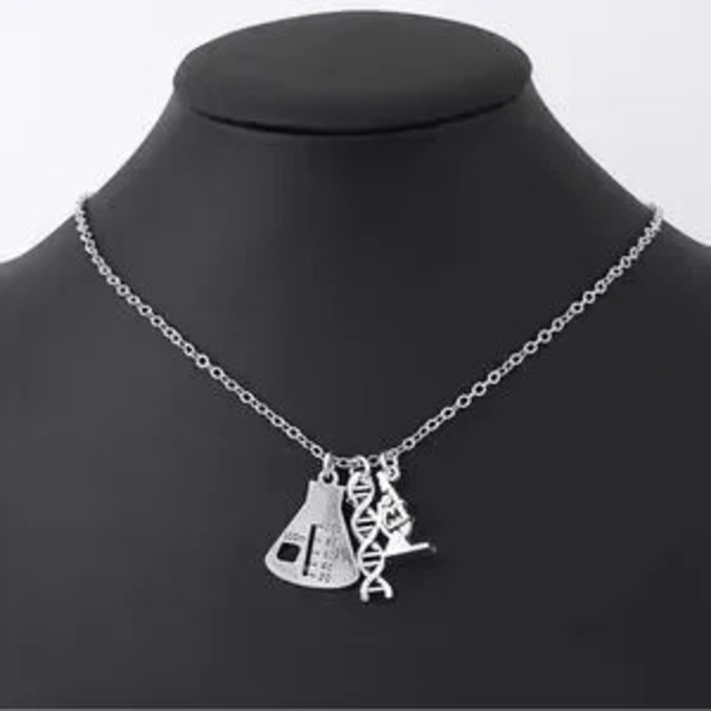 Chemistry Pendant Silver Necklace